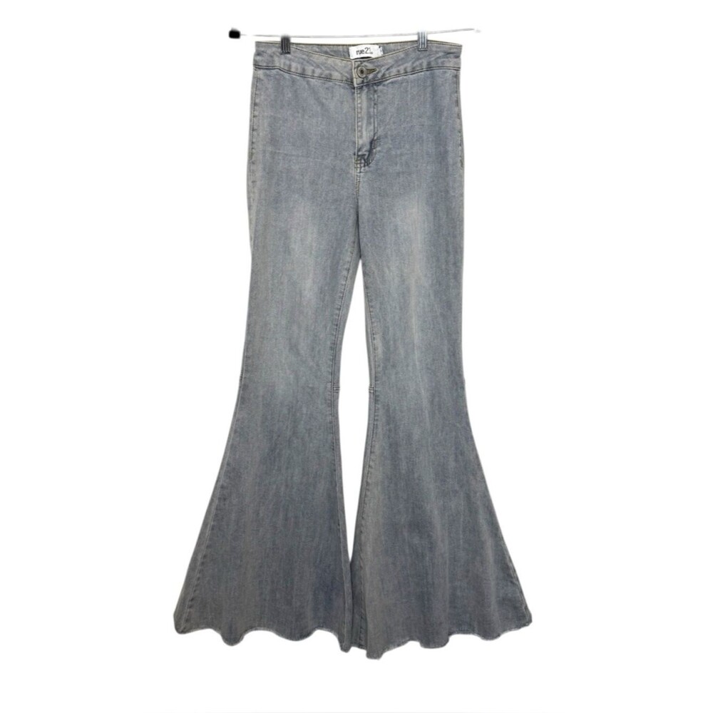 Rue21 Light‎ Wash Flare Jeans Y2K Bell Bottom Stretch Denim Size 5